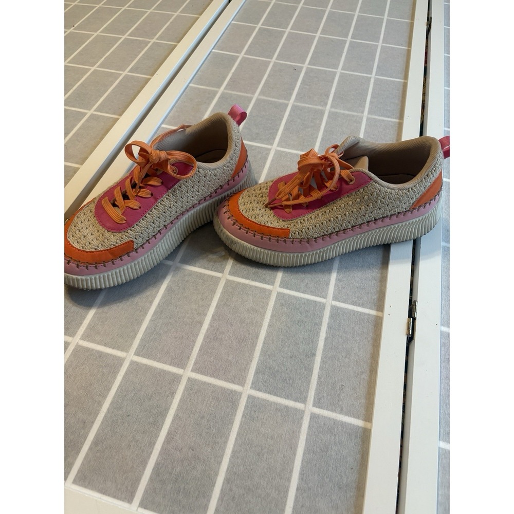 Croquette Kitsch Women's Lucky Step‎ Knit Crochet Platform tennis shoes Sz 9